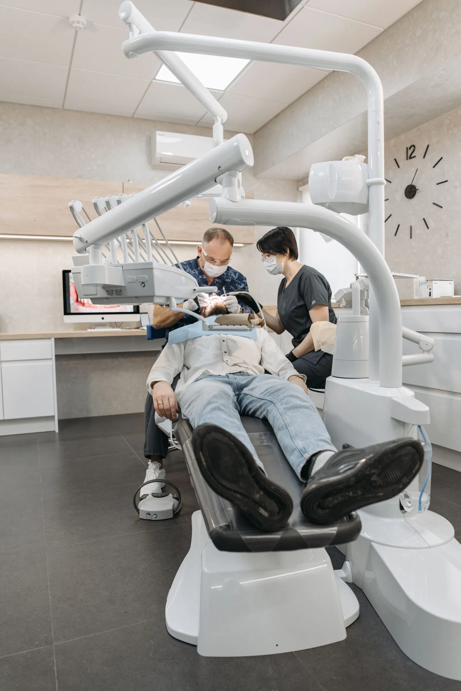 Treatment room with patient chair